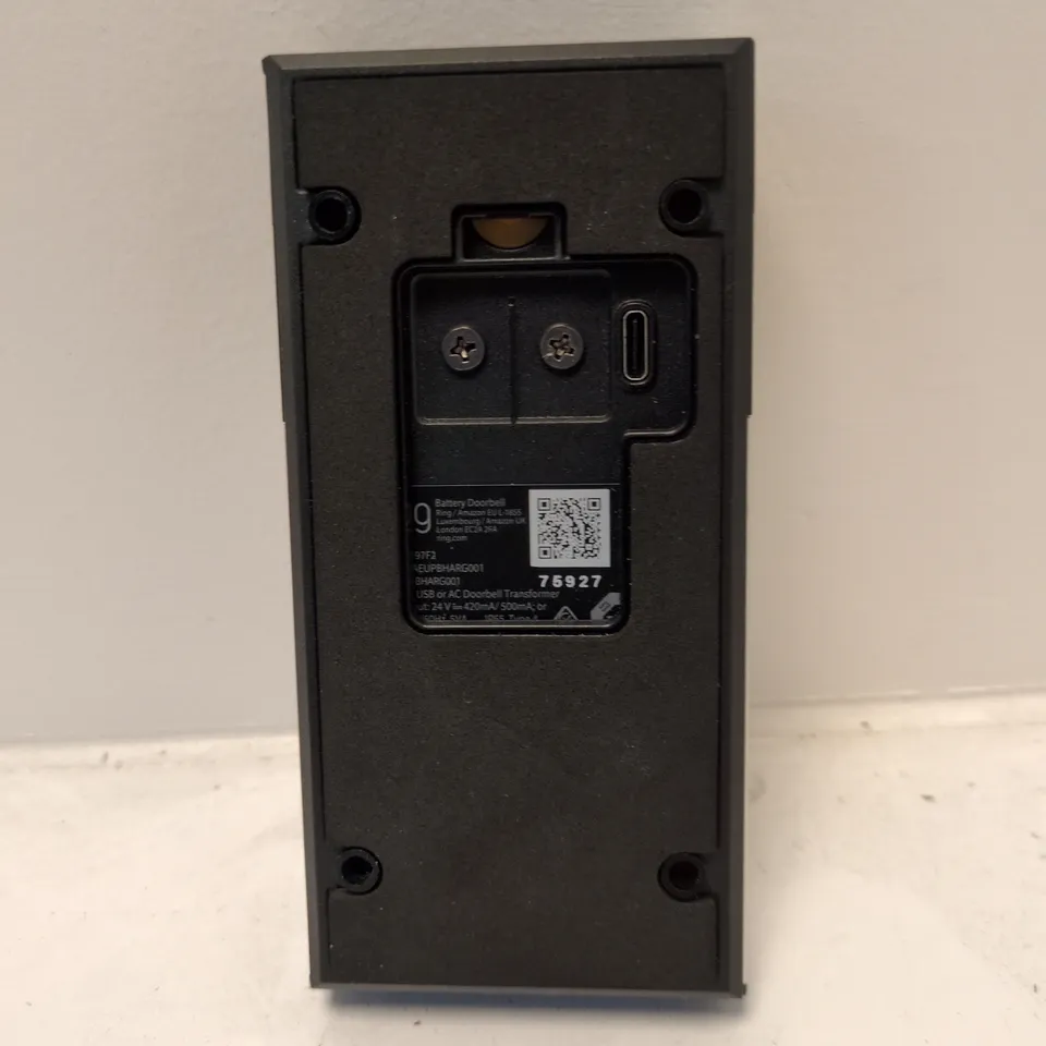 RING BATTERY VIDEO DOORBELL – BLACK & SILVER (DOORBELL CAMERA)