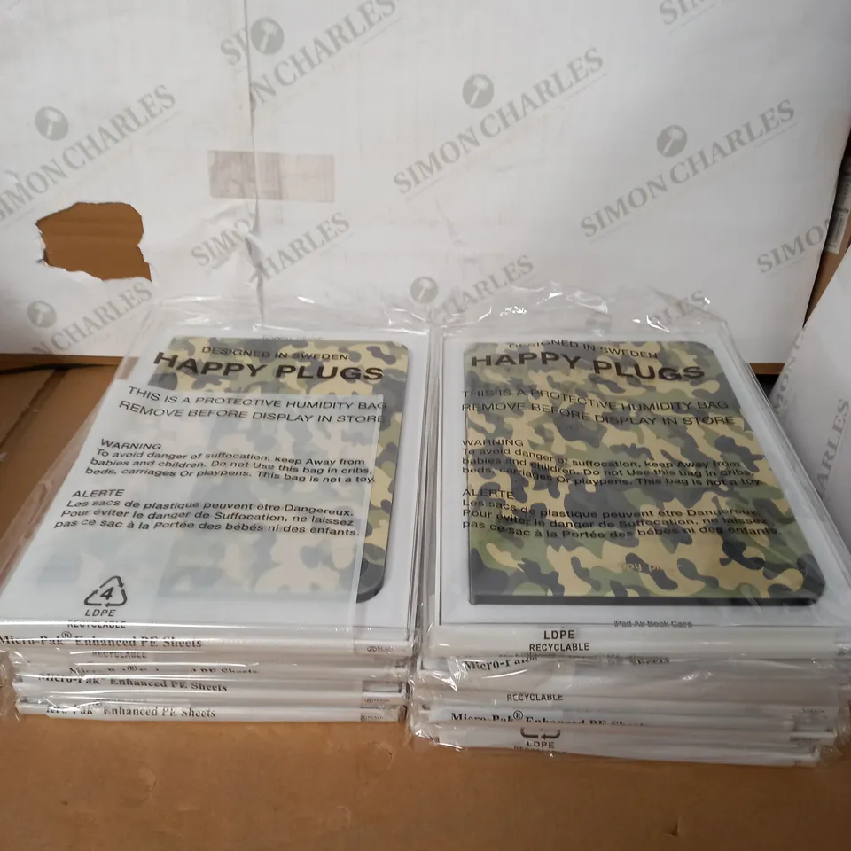 LOT OF 10 HAPPY PLUGS IPAD AIR BOOK CASES - CAMO