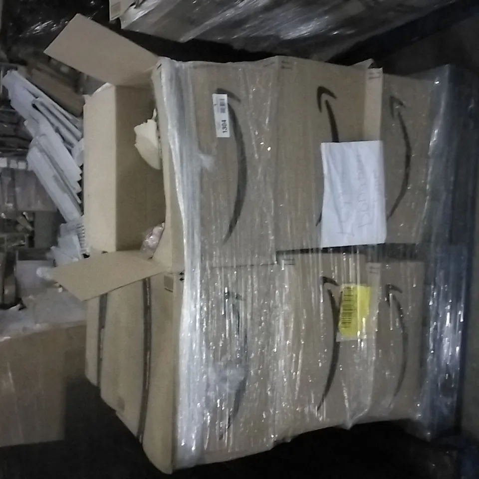 PALLET OF ASSORTED ITEMS INCLUDING LUXURY CHRISTMAS PUDDING, SOL BRAZILIAN BUM BUM CREAM, 36 PCS CRAYON SET, PRO-VITA VITAL-D FOOD SUPPLEMENT, 24 COLOURFUL HANGING EASTER EGGS, EONO LAUNDRY BASKET 