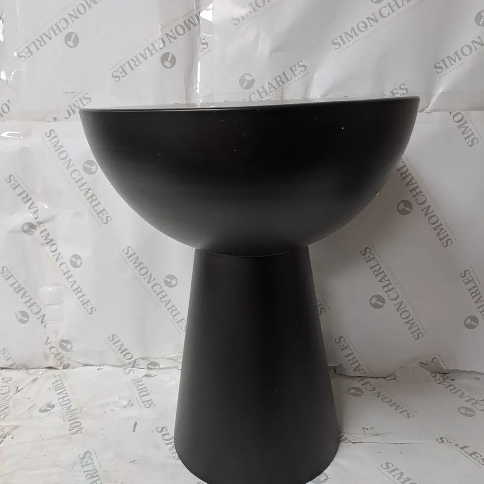BOXED K BY KELLY HOPPEN BLACK IRON ROUND SIDE TABLE