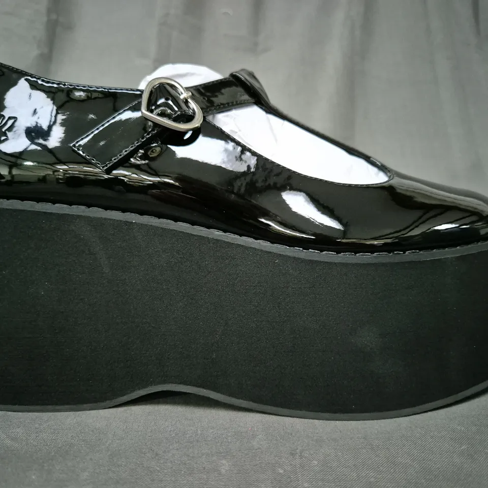 BOXED PAIR OF KOI MORENO BLACK PLATFORM MARY JANES UK SIZE 7