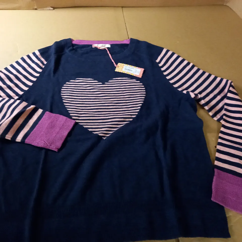 WHITE STUFF POPPY HEART JUMPER - 14