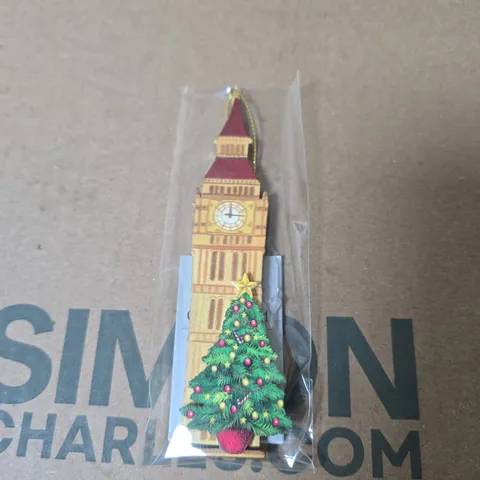 APPROXIMATELY 190 X GISELA GRAHAM BIG BEN WOODEN TREE DECORATION