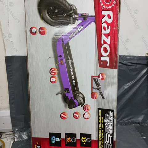 RAZOR POWER CORE S85 ELECTRIC SCOOTER FOR KIDS 8+ - PURPLE - COLLECTION ONLY 