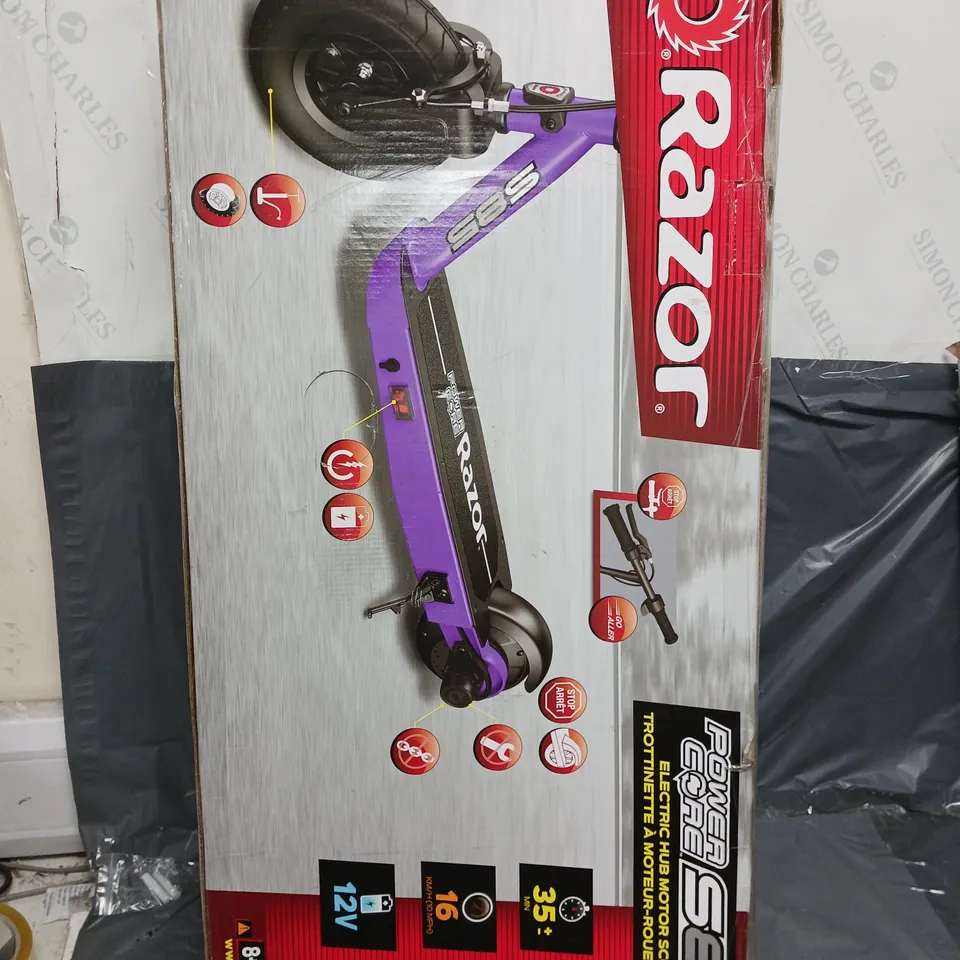 RAZOR POWER CORE S85 ELECTRIC SCOOTER FOR KIDS 8+ - PURPLE - COLLECTION ONLY  RRP £269.99