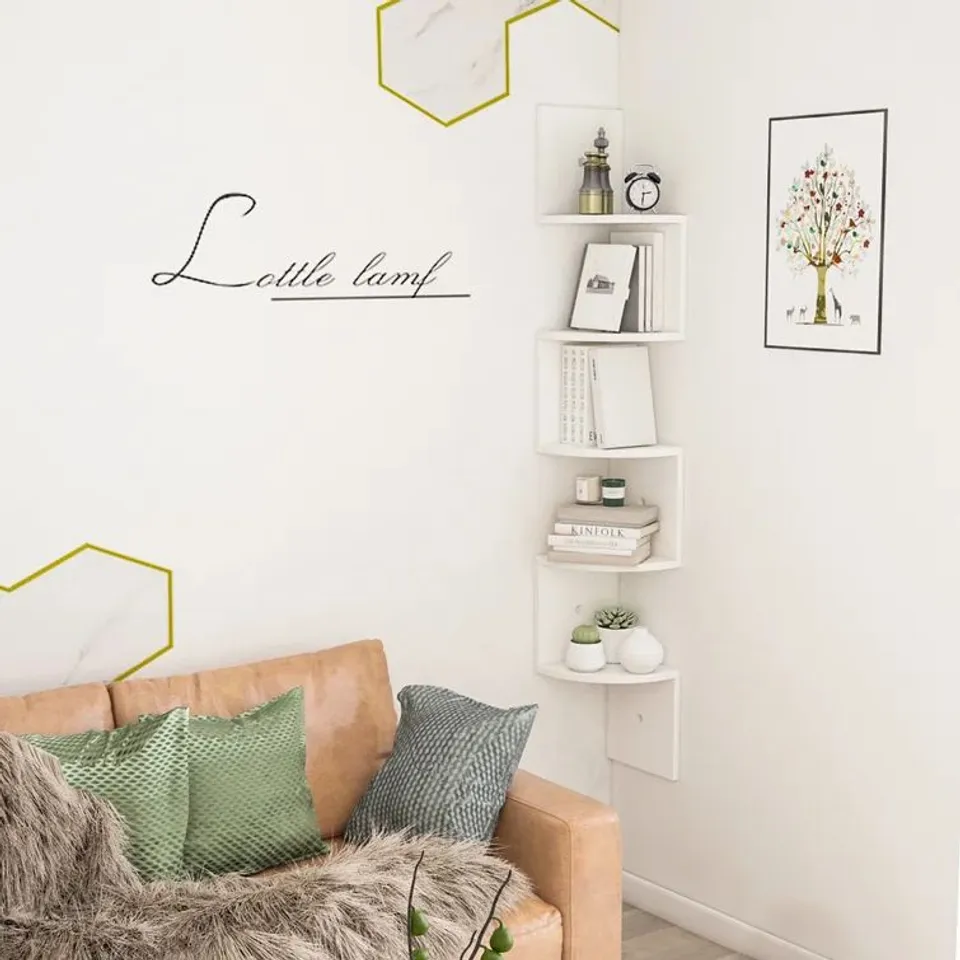 BOXED AUDRIENNA 122CM H × 19.5CM W CORNER BOOKCASE