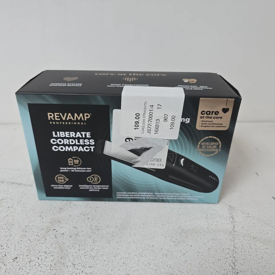 BOXED REVAMP LIBERATE CORDLESS COMPACT STRAIGHTENER ST-1700X-EU2
