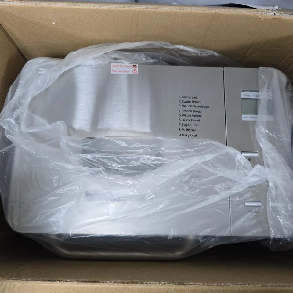 HOMESMART PROGRAMMABLE BREAD MAKER – STAINLESS STEEL, BOXED