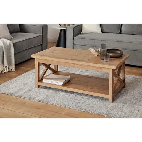 BOXED EPPING FOUR LEG COFFEE TABLE WITH STORAGE (1 BOX)