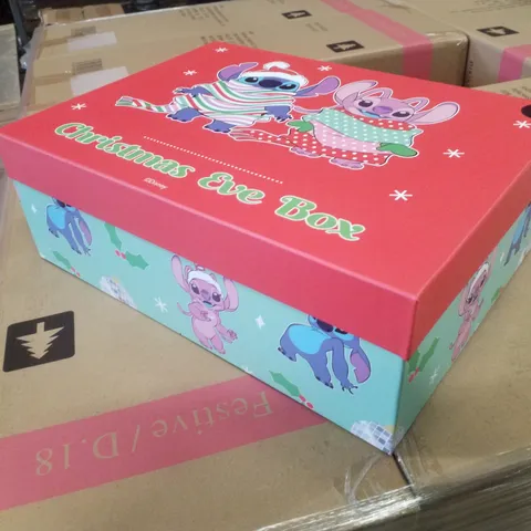 PALLET CONTAINING APPROXIMATELY 10 BOXES OF 8 BRAND NEW STITCH CHRISTMAS EVE BOXES