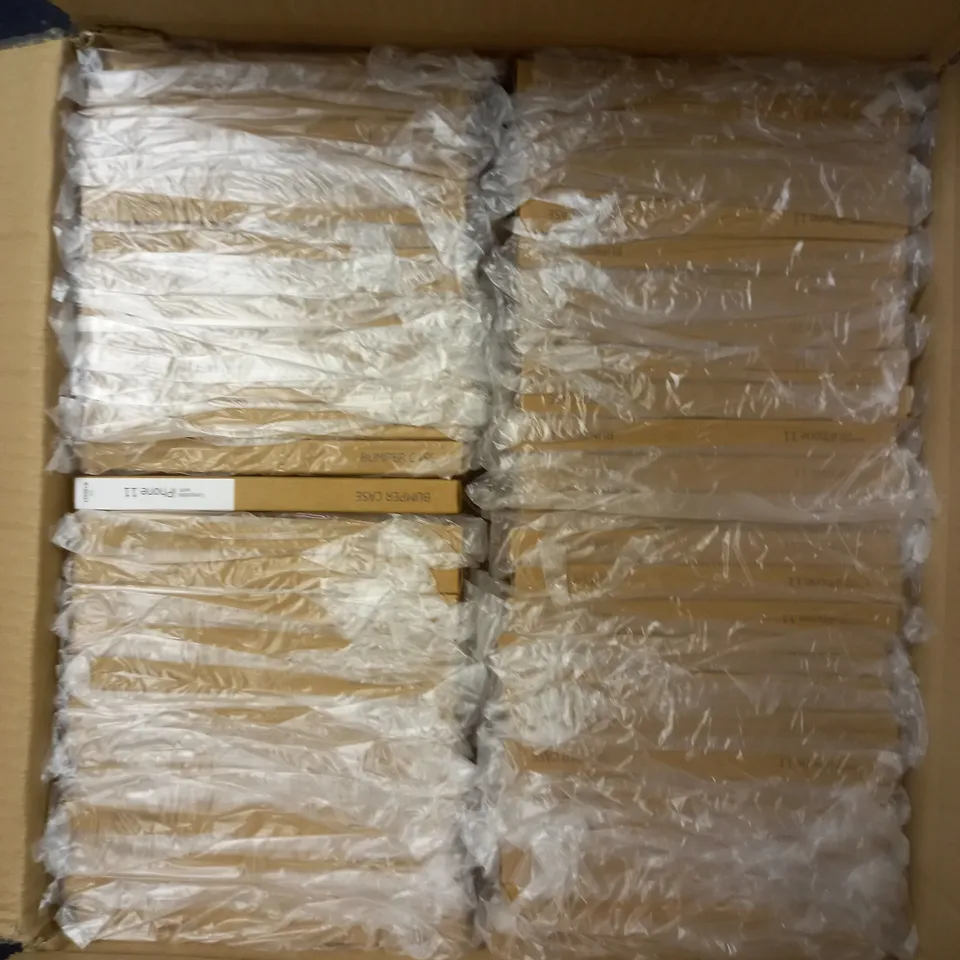 BOX OF 100 BRAND NEW GROOV-E IPHONE 11 BUMPER PHONE CASES IN BLACK 