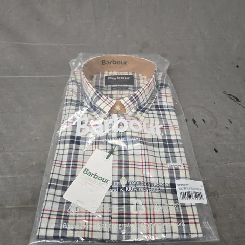BAGGED BARBOUR DRAFT HILL REGULAR FIT SHIRT - SIZE XL
