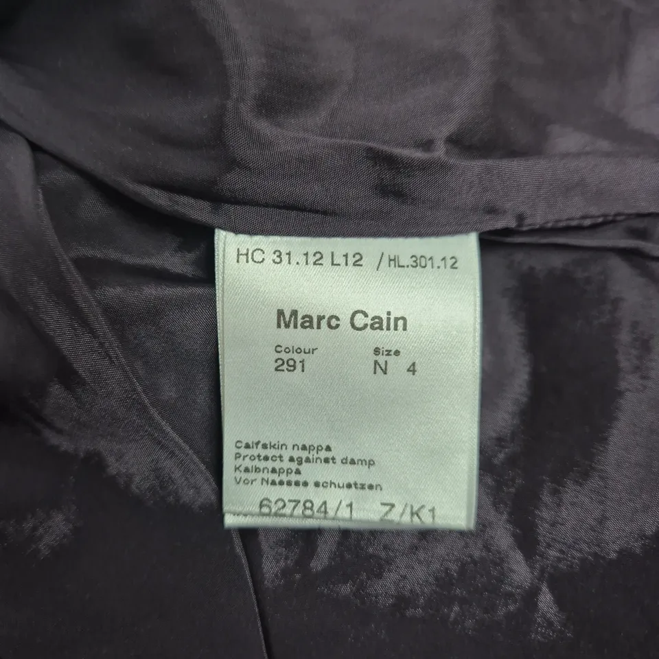 MARC CAIN LEATHER JACKET – BLACK, WOMEN’S – SIZE N 4