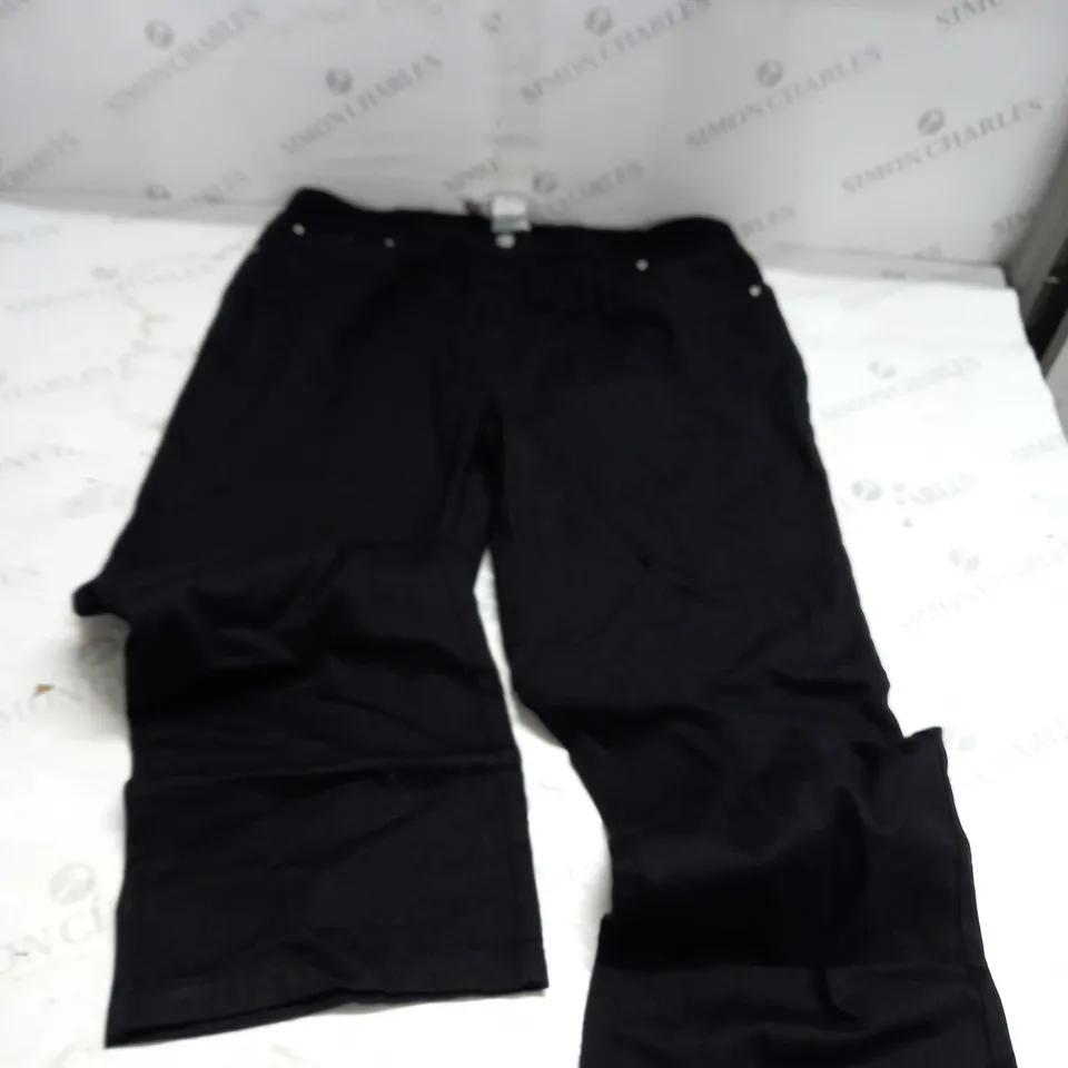 DAMART BLACK DENIM TROUSERS SIZE 27