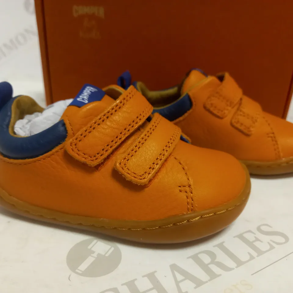 CAMPER UNISEX BABY PEU CAMI FIRST WALKER-K800405 TRAINERS TAN/BLUE UK C4.5