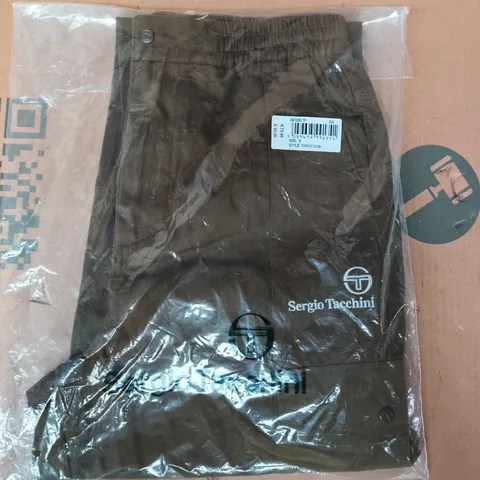 BAGGED SERGIO TACCHINI ANTONIO TROUSERS IN DEEP OLIVE SIZE SMALL