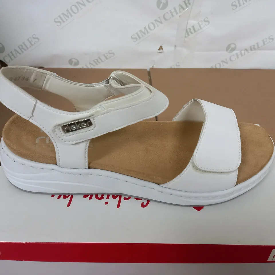 RIEKER ANTISTRESS SANDALS IN WHITE SIZE 41