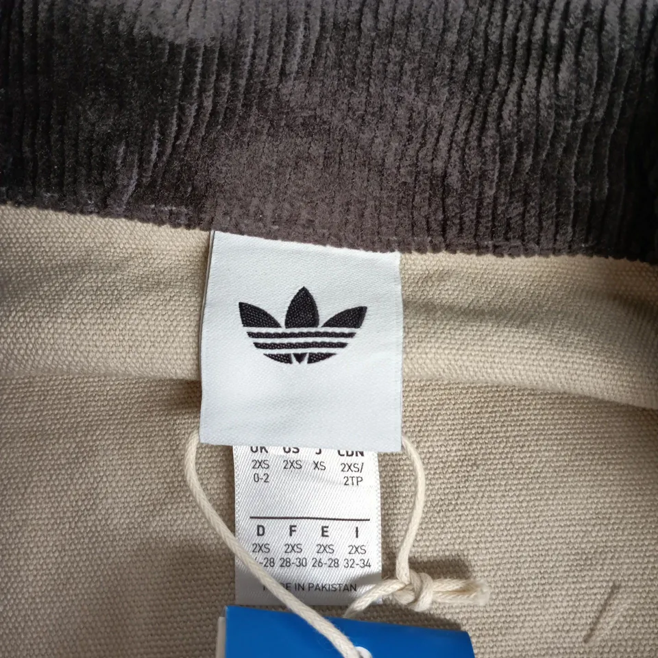 ADIDAS BEIGE JACKET WITH CORDUROY COLLAR – 2XS 