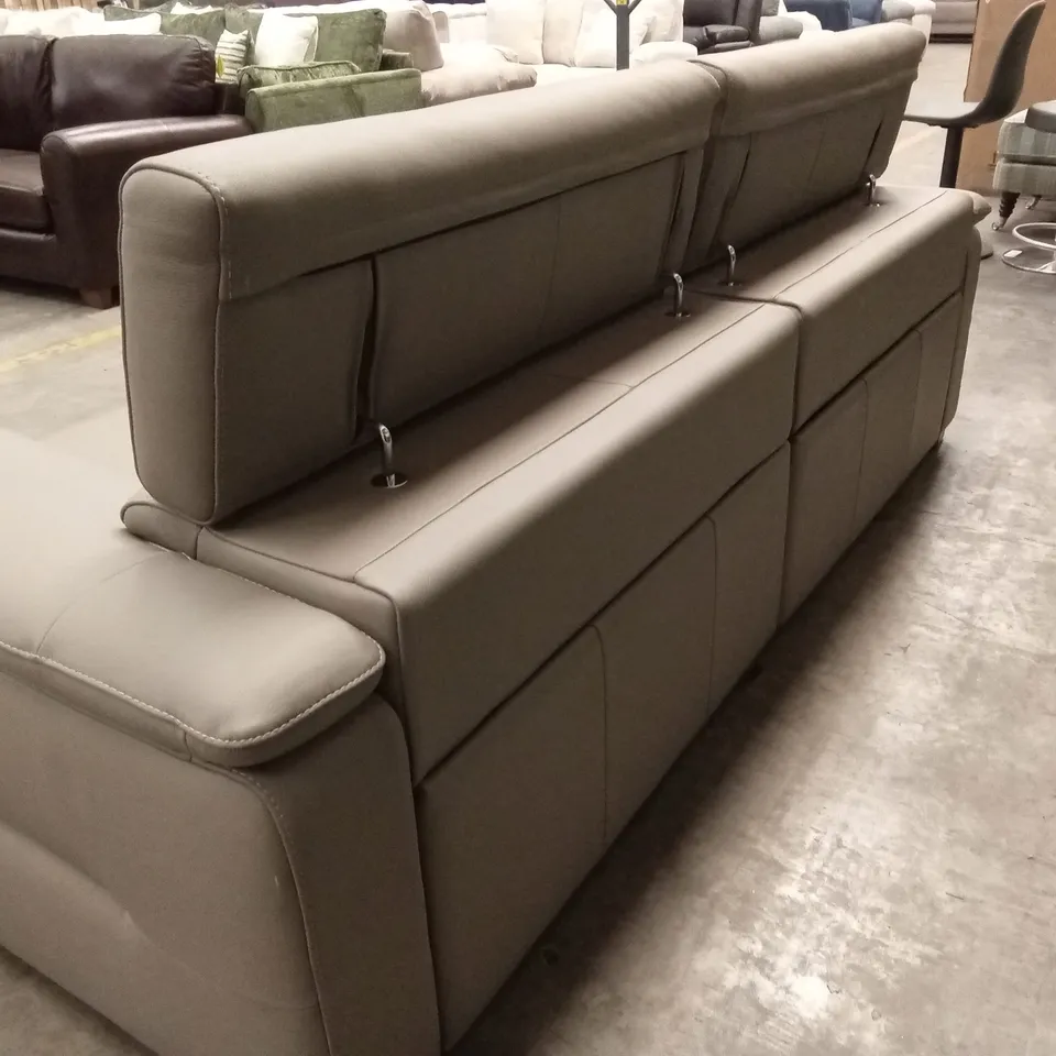 QUALITY DESIGNER ITALIAN MADE VENTO LARGE 3 SEATER ELECTRIC RECLINER LEATHER SOFA 