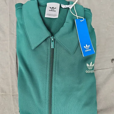 ADIDAS ZIP-UP PANEL TRACKSUIT TOP IN GREEN SIZE XL