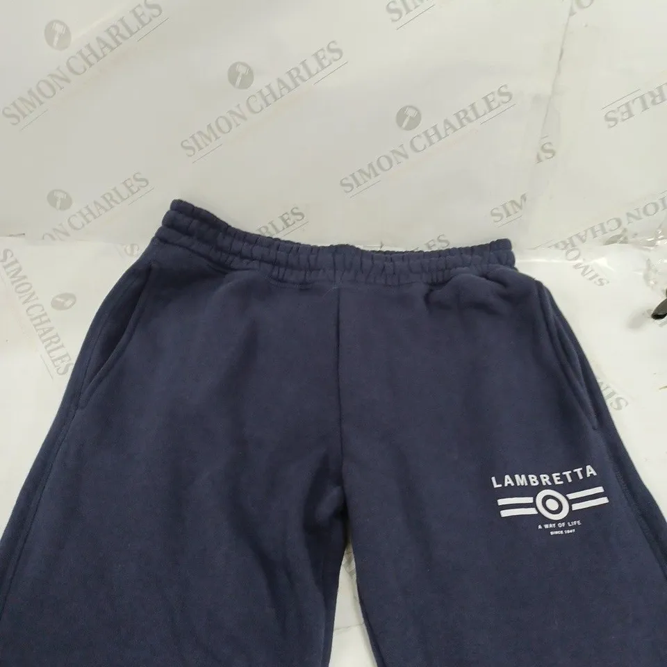 LAMBRETTA SLIM FIT JOGGERS IN NAVY - M