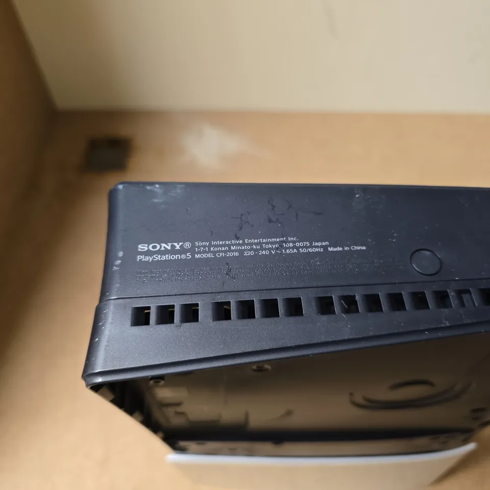 SONY PLAYSTATION 5 CONSOLE – MODEL CFI-2016 - MISSING SIDE PANELS