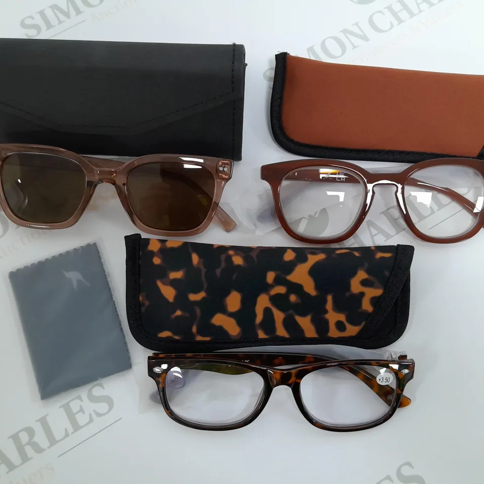 HUMMINGBIRD POLARISED SUNGLASSES & READER 2PC SET TAN MIX 3.5