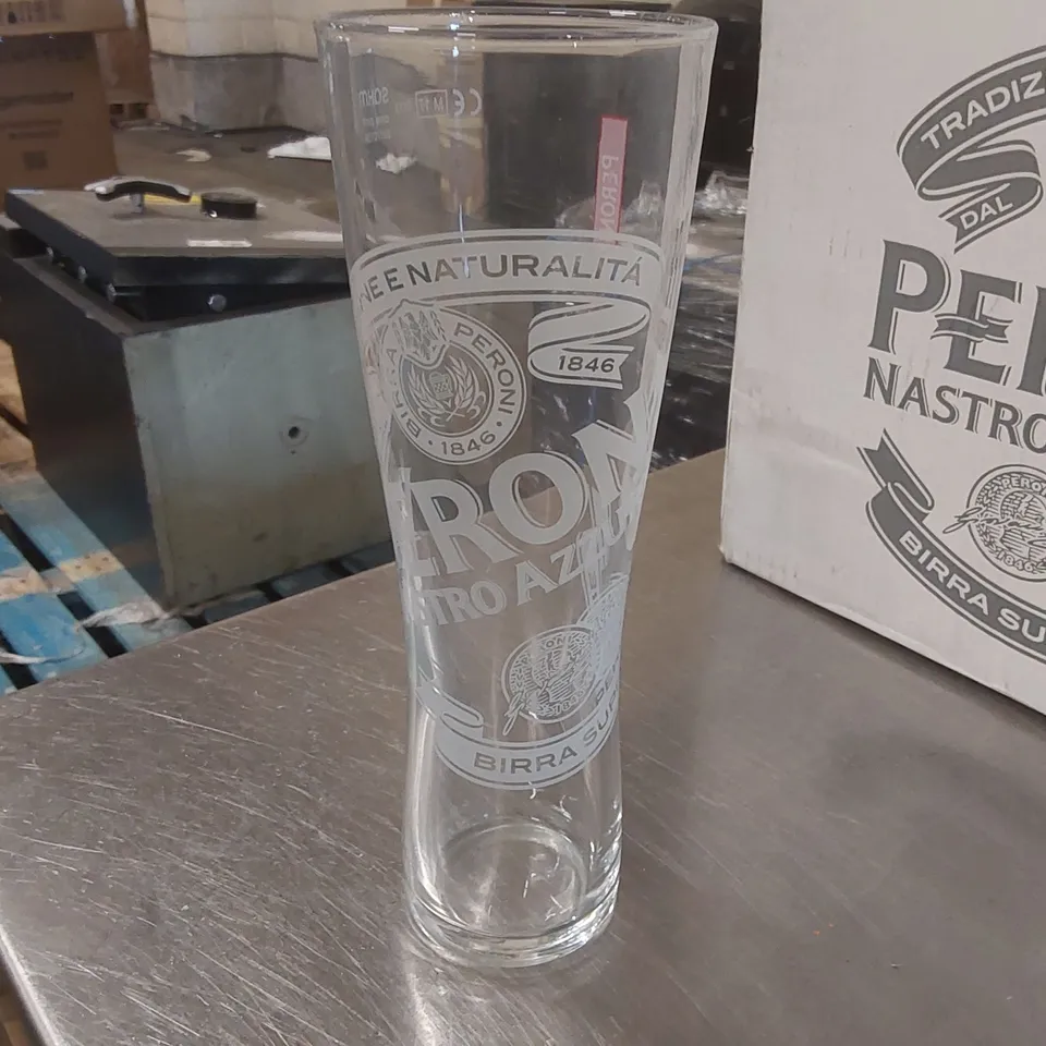 24x BOXED PERONI PINT GLASSES