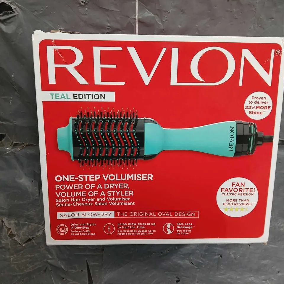 BOXED REVLON SALON HAIR DRYER AND VOLUMISER - TEAL RRP £49.99