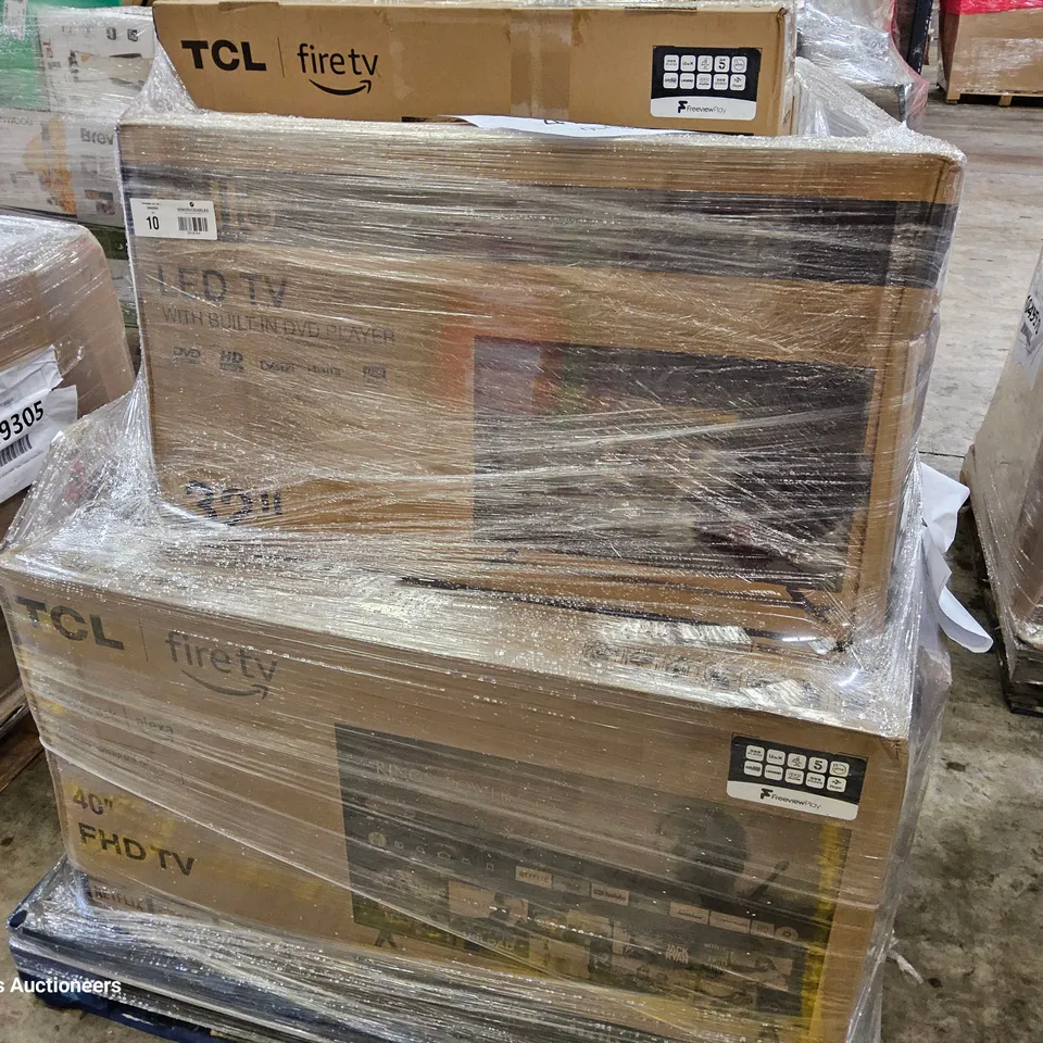 PALLET OF APPROXIMATELY 15 UNPROCESSED RAW RETURN TELEVISIONS TO INCLUDE;