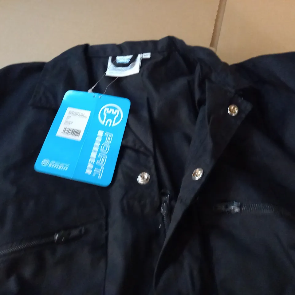 FORT WORKWEAR BLUE CASTLE ZIP FRONT COVERALLS IN BLACK - 34