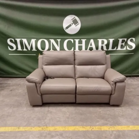 QUALITY DESIGNER ITALIAN MADE 2 SEATER ELECTRIC RECLINER LEATHER SOFA