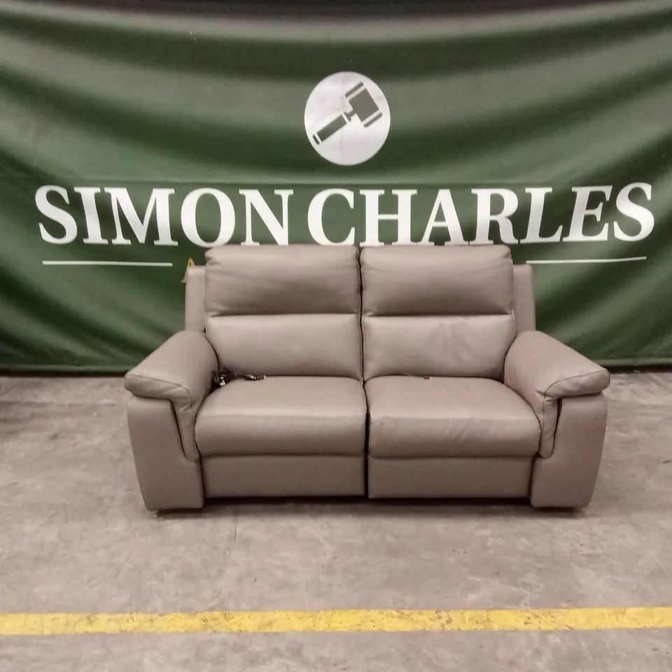 QUALITY DESIGNER ITALIAN MADE 2 SEATER ELECTRIC RECLINER LEATHER SOFA