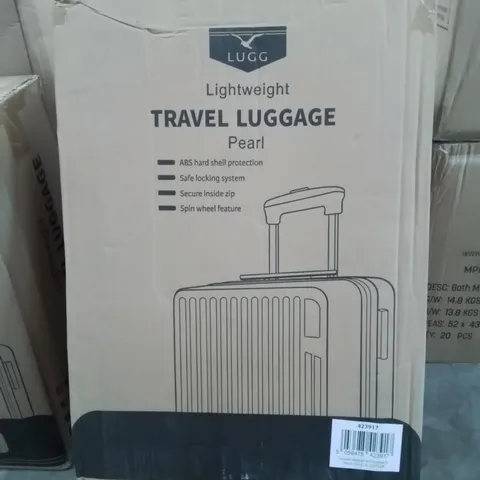 BOXED LUGG LIGHTWEIGHT TRAVEL SUITCASE -PEARL-