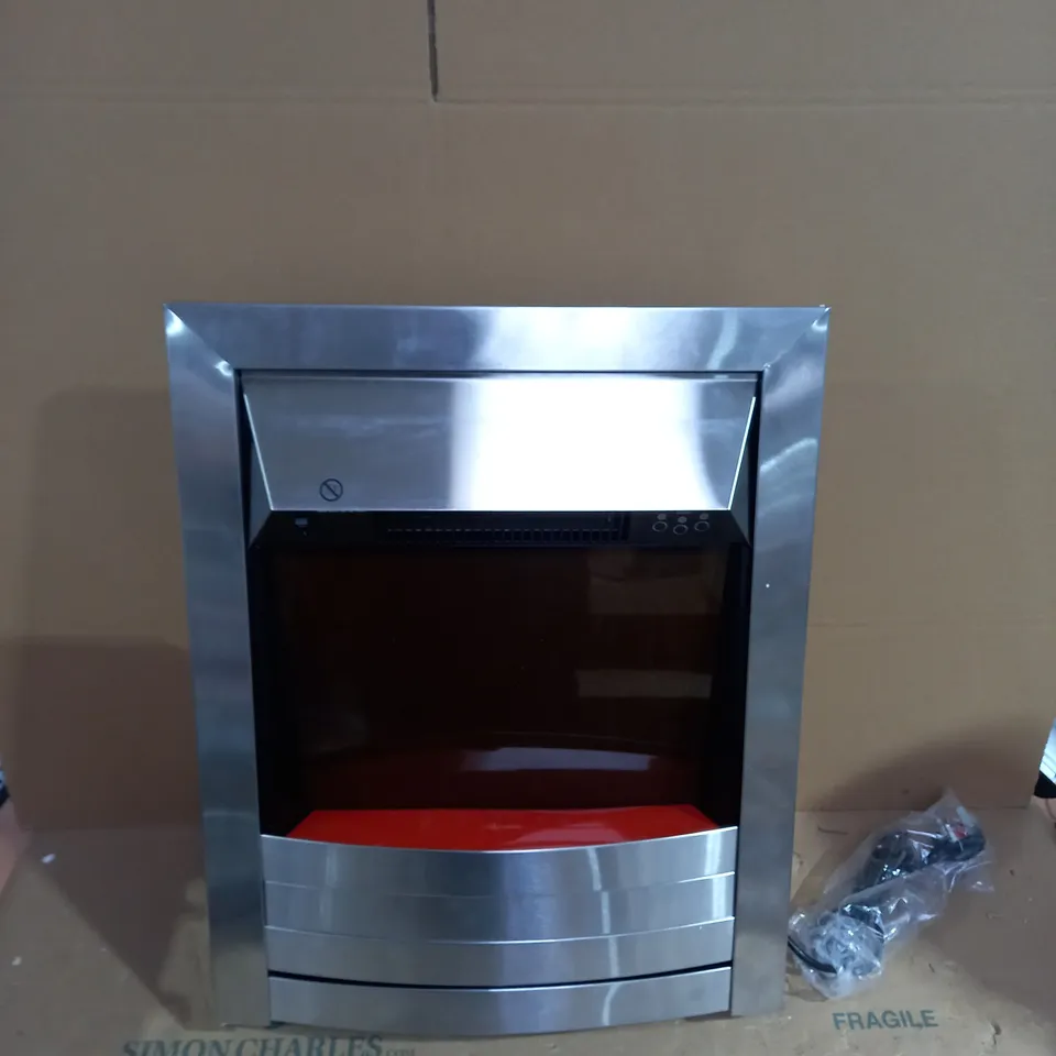 ZANUSSI ZEFIST1001SS 2KW STAINLESS STEEL ELECTRIC INSET FIRE