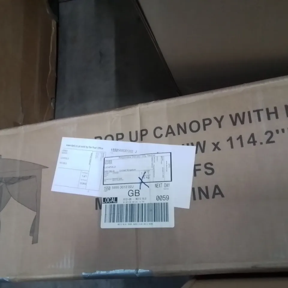 BOXED POP UP CANOPY WITH NETTING