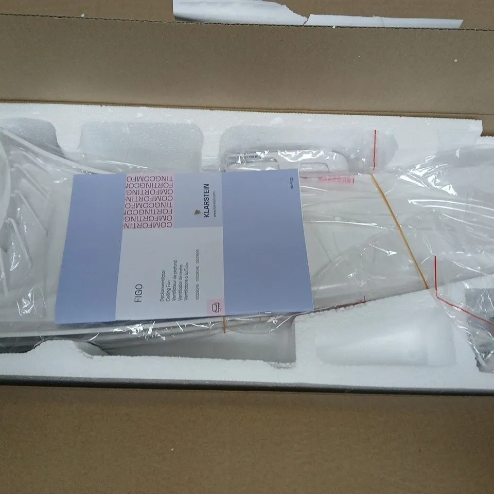 BOXED KLARSTEIN FIGO 2-IN-1 CEILING FAN AND LIGHT