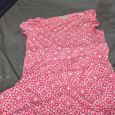 RODEN WOMEN'S PINK GEOMETRIC PRINT DRESS