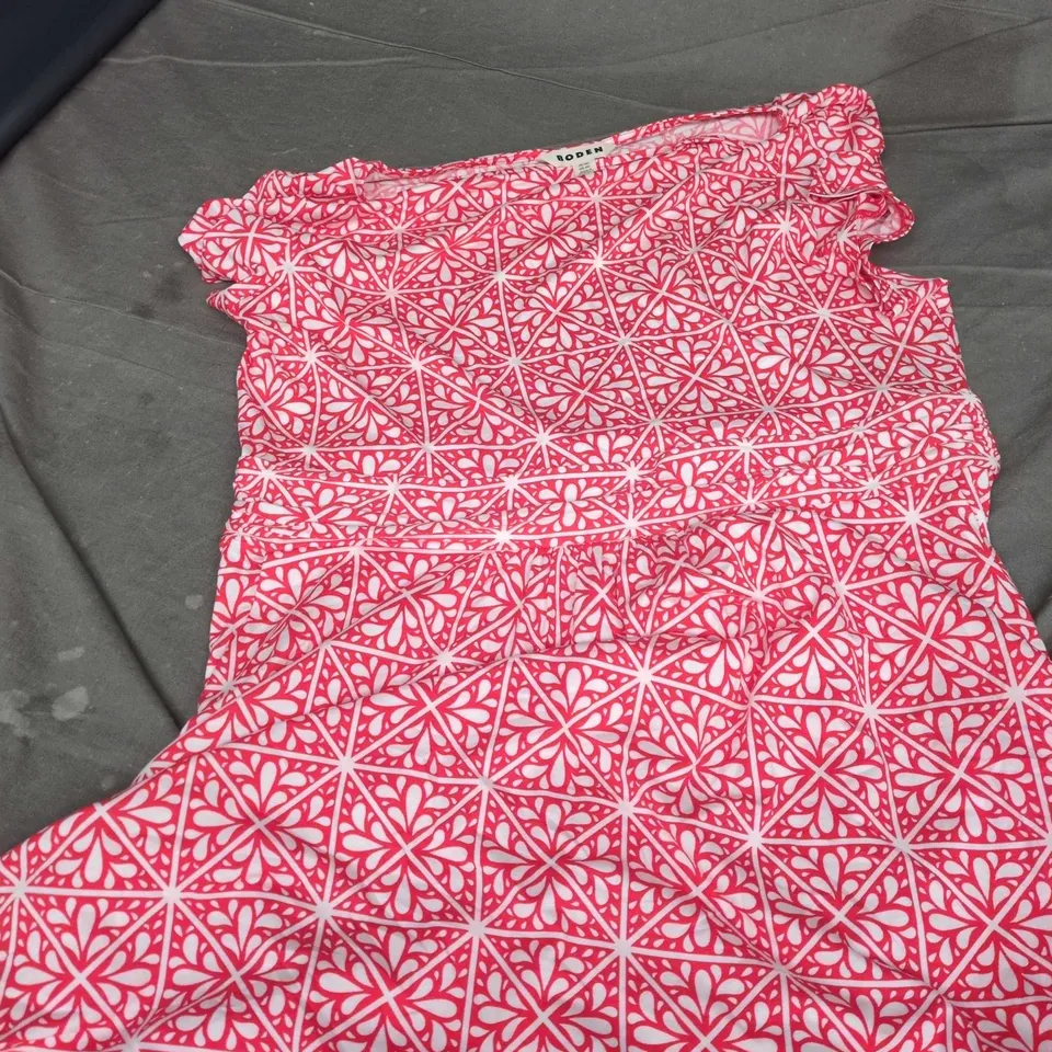 RODEN WOMEN'S PINK GEOMETRIC PRINT DRESS