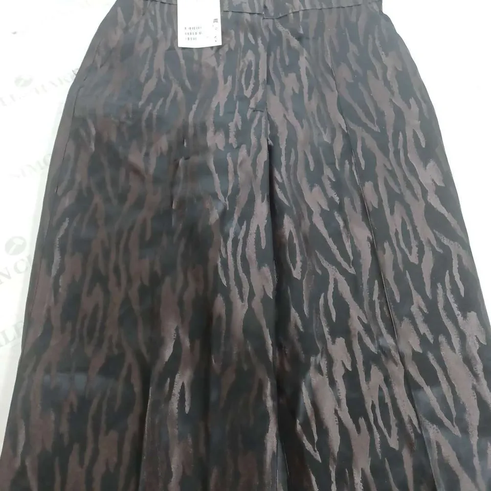 COS BLACK PATTERN SMART TROUSERS - UK 12