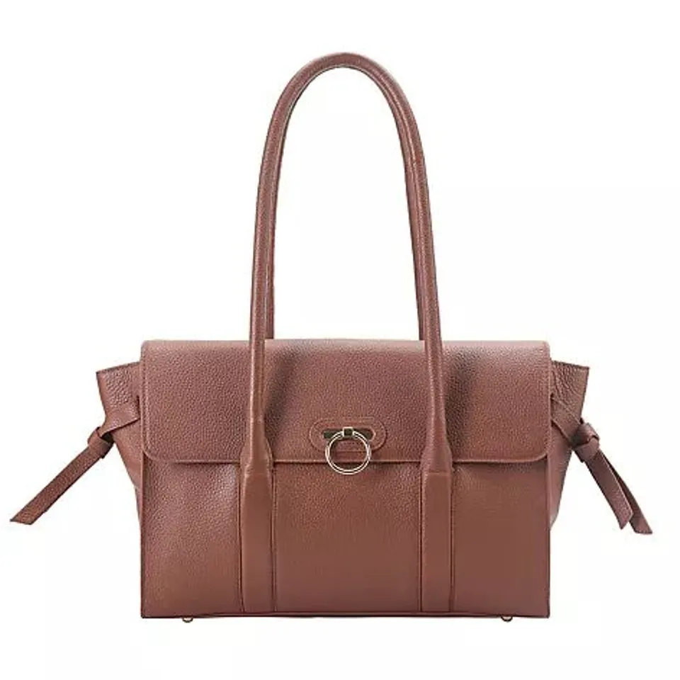 PAUL COSTELLOE MEDIUM LEATHER HANDBAG TAN