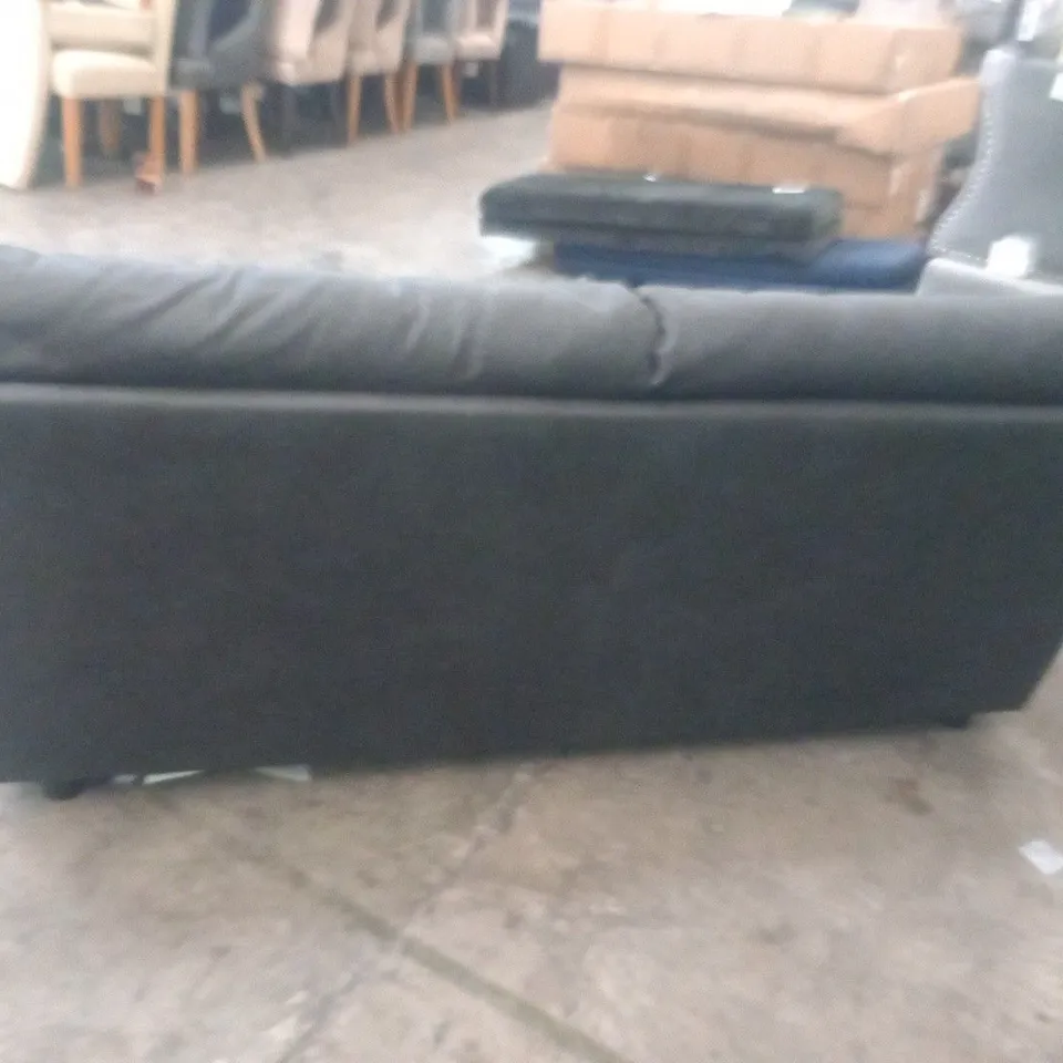 DESIGNER GREY FABRIC THREE SEATER SOFA