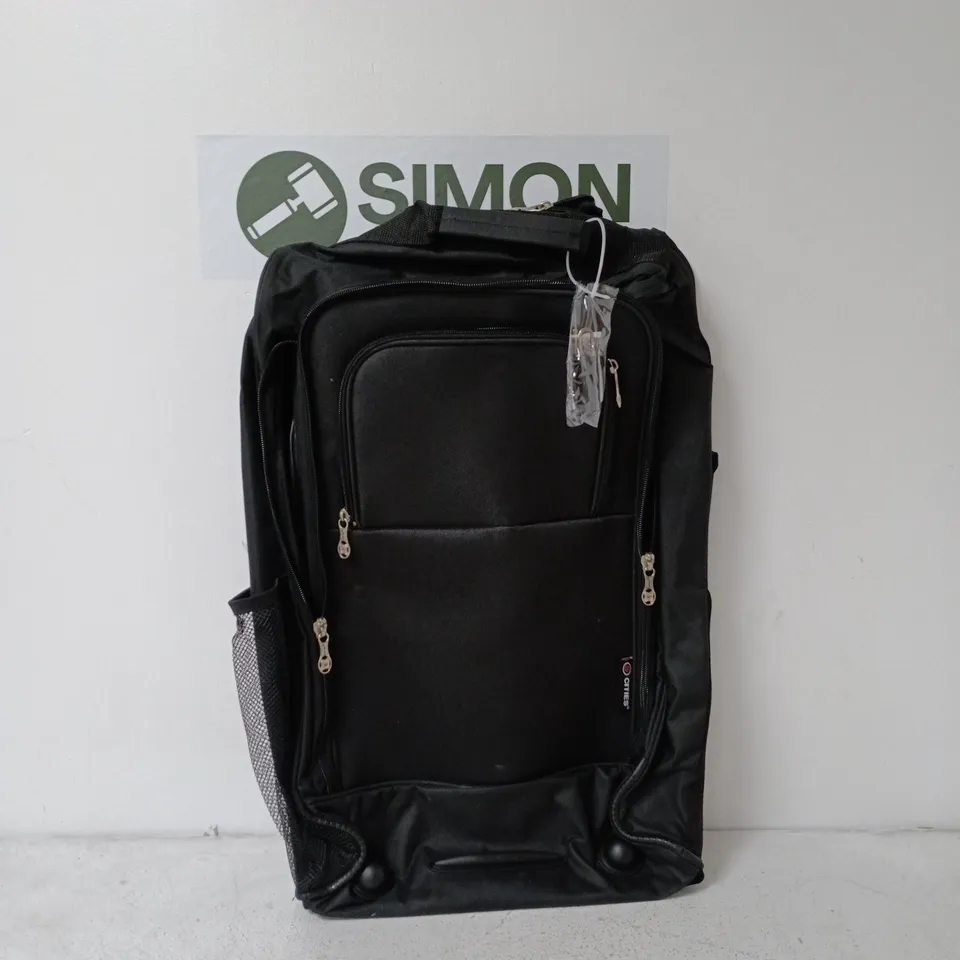 5CITIES BLACK TRAVEL BAG ON WHEELS