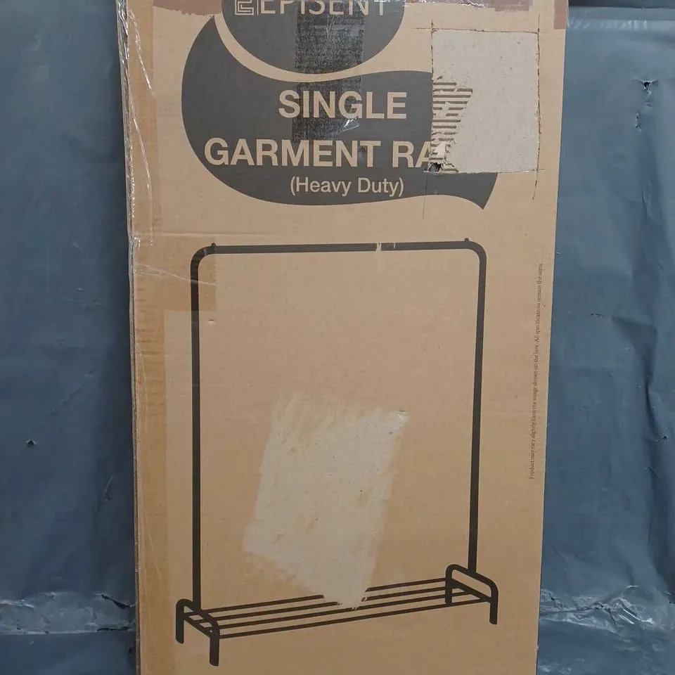 BOXED EPISENT SINGLE GARMENT RACK HEAVY DUTY IN BLACK