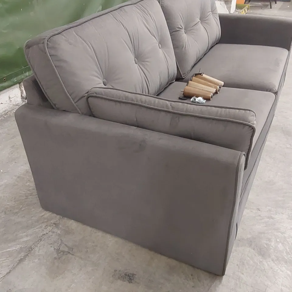 ZURICH 3 SEATER FABRIC SOFA - ELEPHANT GREY