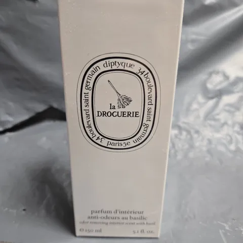 BOXED AND SEALED LA DROGUERIE DIPTYQUE ODOR REMOVING INTERIOR SCENT WITH BASIL 150ML