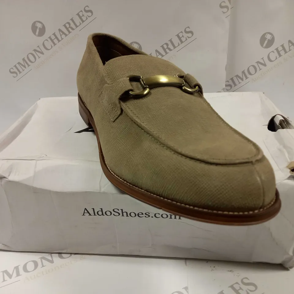 BOXED PAIR OF ALDO HARTHEFLEX LOAFERS UK SIZE 13
