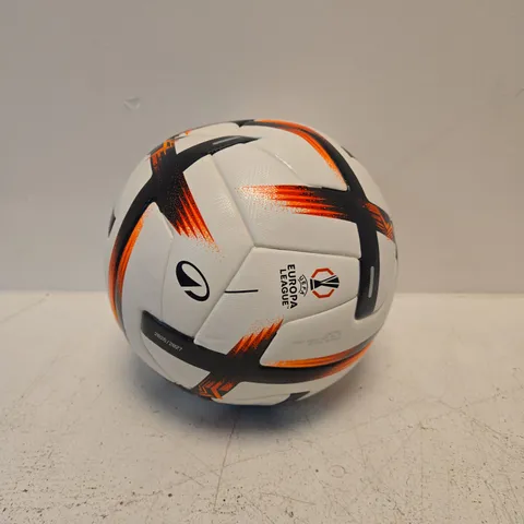 UEFA EUROPA LEAGUE REPLICA FOOTBALL – WHITE WITH ORANGE/BLACK GRAPHICS