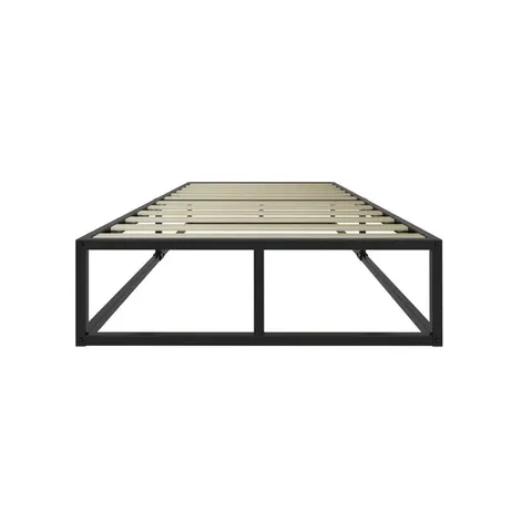 BOXED HAKIM PLATFORM BED /DOUBLE //BLACK