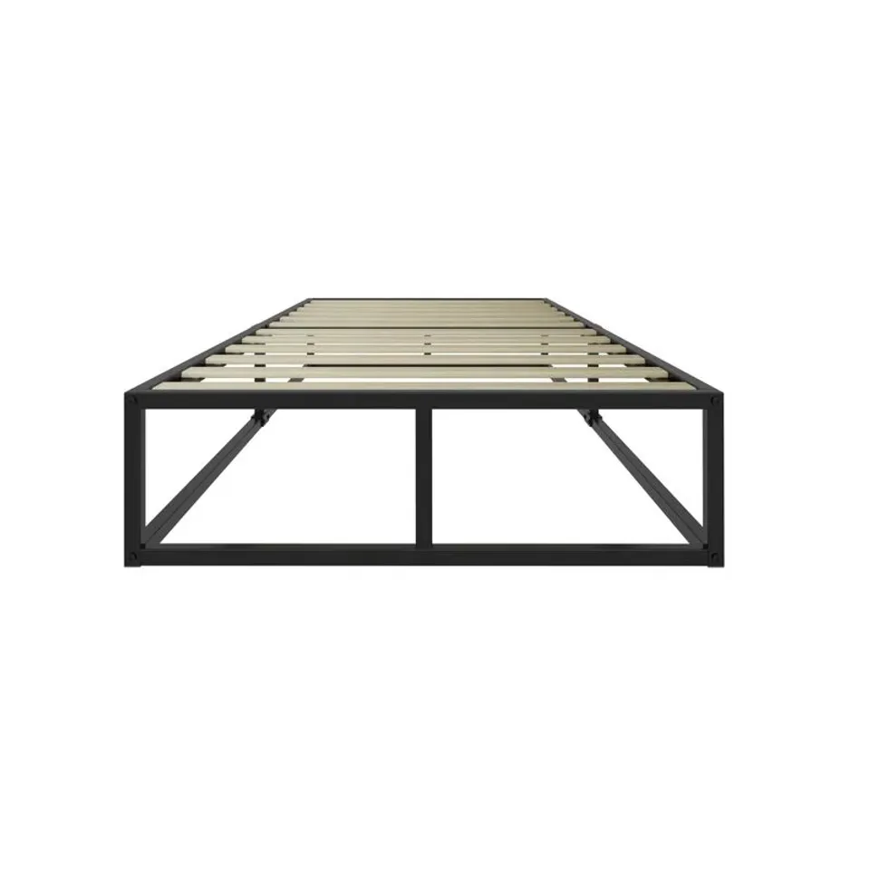 BOXED HAKIM PLATFORM BED /DOUBLE //BLACK